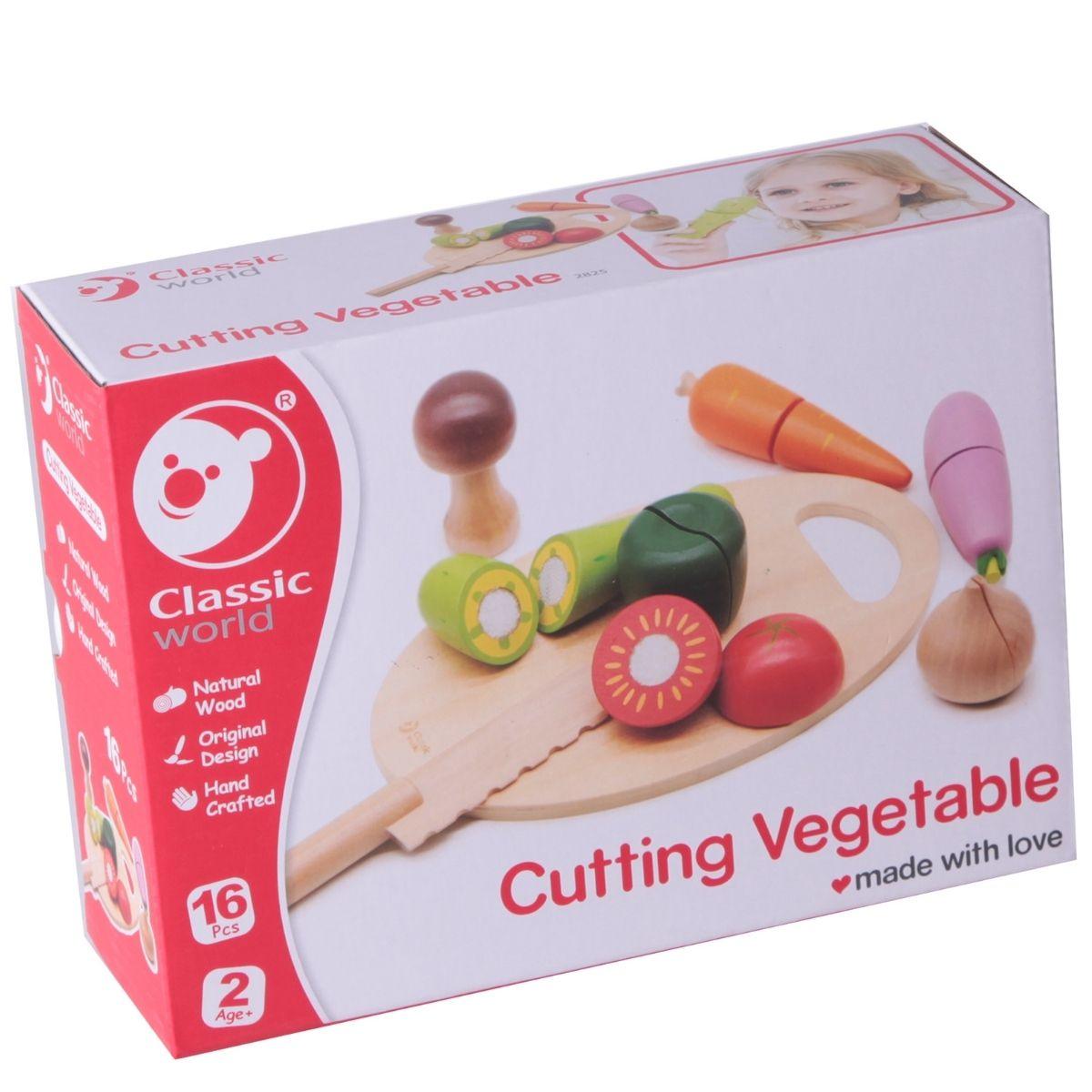 Children's Wooden Cutting Kit - Vegetables - MoonyBoon