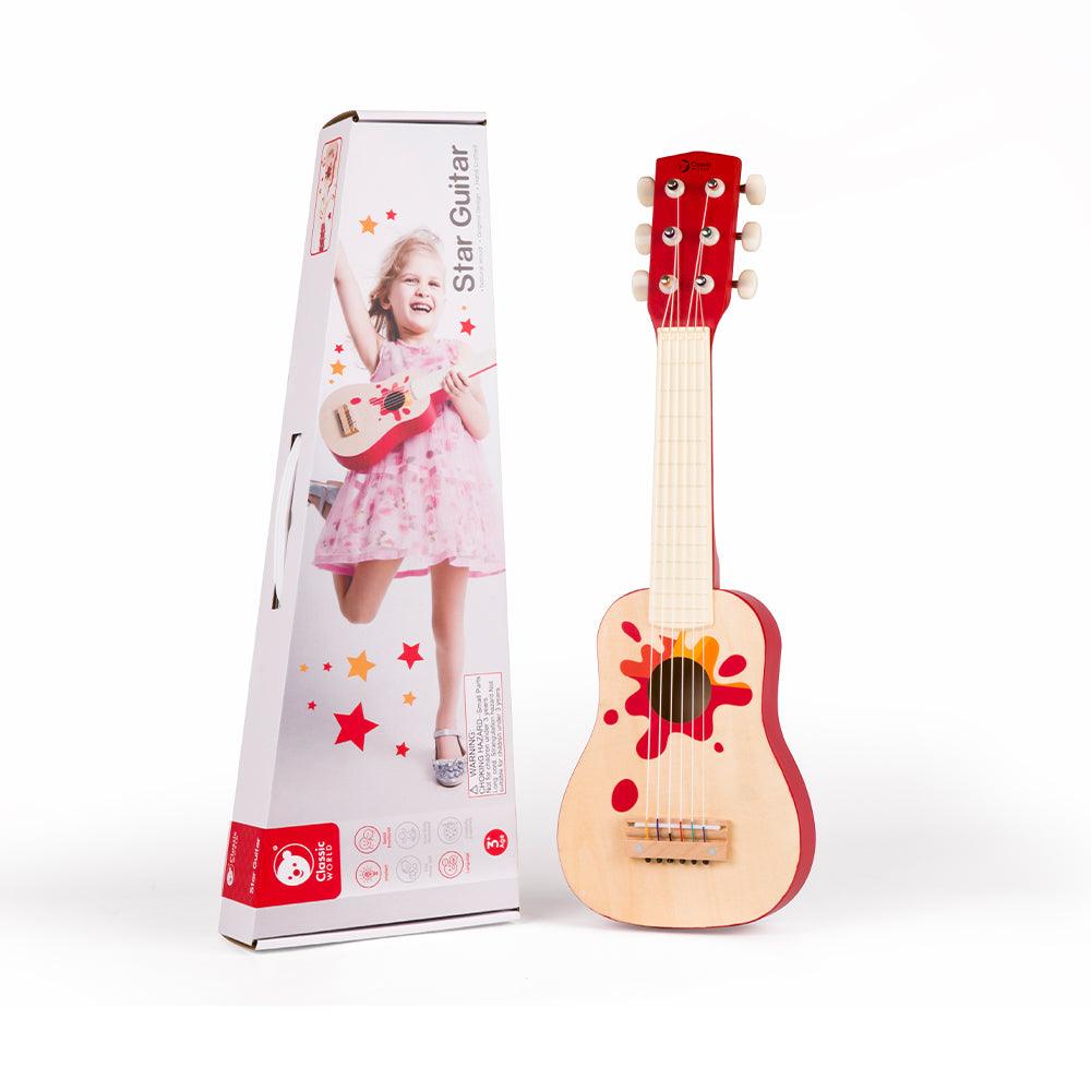Children's Wooden Guitar - Star - MoonyBoon