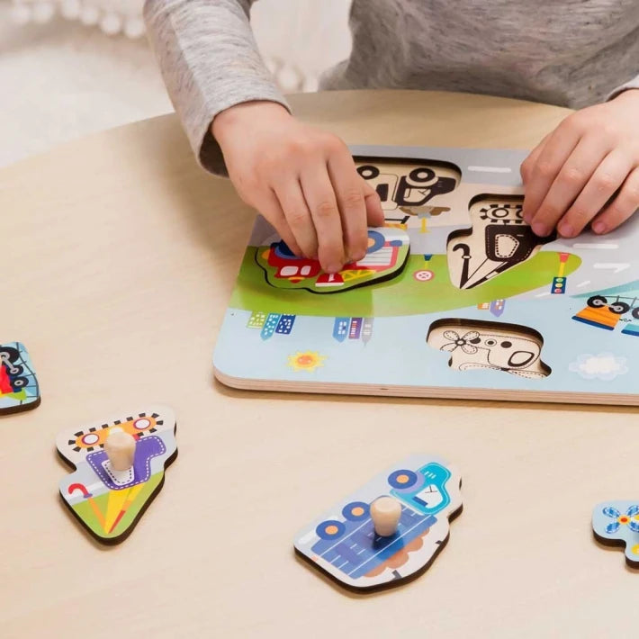 Wooden puzzle for children - traffic - MoonyBoon
