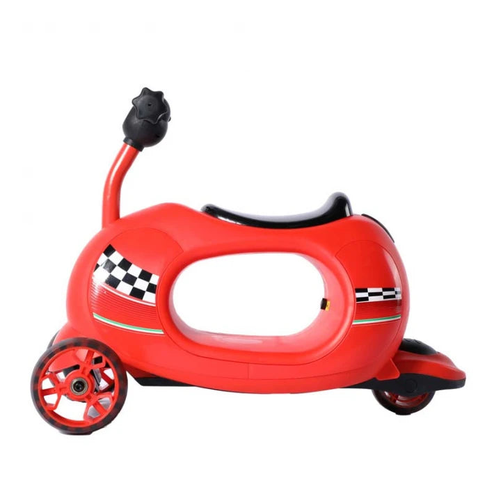 Mesuca Ferrari 4 IN 1 Twist Scooter with Seat Height Adjustable for Kids  - Red - MoonyBoon