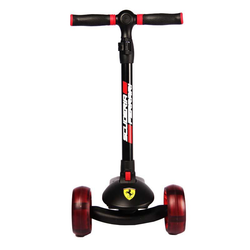 FERRARI FOLDABLE TWIST SCOOTER FOR KIDS AGED 3 to 12 FXK28 - black - MoonyBoon