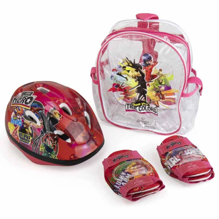 Set of helmet, knee pads and splays in a backpack, Miraculs - MoonyBoon
