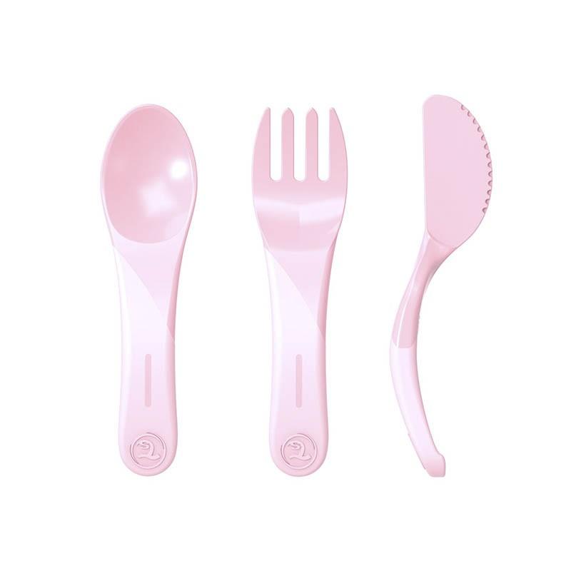 Learn Cutlery Twistshake 6+ months pink - MoonyBoon