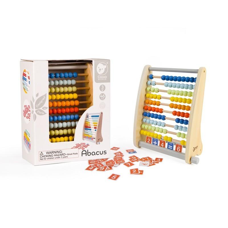 Multicolored wooden abacus with cards - MoonyBoon