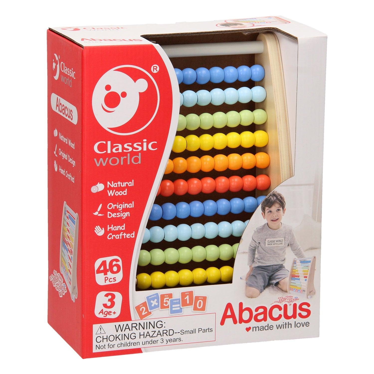 Multicolored wooden abacus with cards - MoonyBoon
