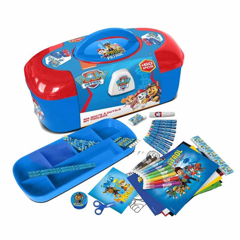 PAW PATROL My Toolbox with 60 Piece Creative Stationery Set - MoonyBoon
