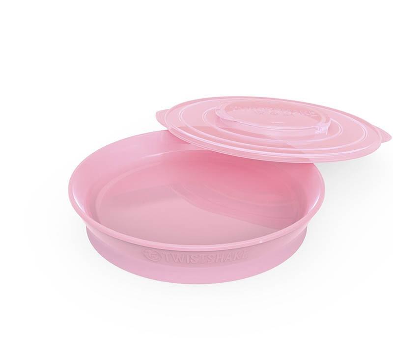 Plate TwistShake 6+ months pink - MoonyBoon