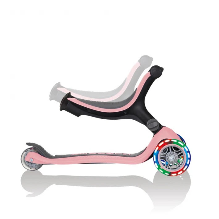 GO•UP FOLDABLE PLUS LIGHTS - Toddler Scooter with Light Up Wheels - pastel pink - MoonyBoon