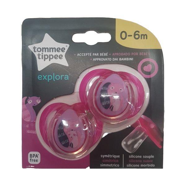 Tomme Tippee Explora soother, 2 pcs. rose - MoonyBoon
