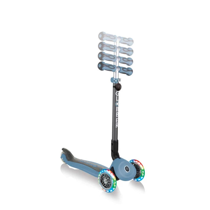 GO•UP DELUXE FANTASY LIGHTS - Toddler Scooter with Light Up Wheels - Pastel Blue - MoonyBoon