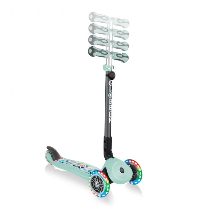 GO•UP DELUXE FANTASY LIGHTS - Toddler Scooter with Light Up Wheels - Mint Color - MoonyBoon