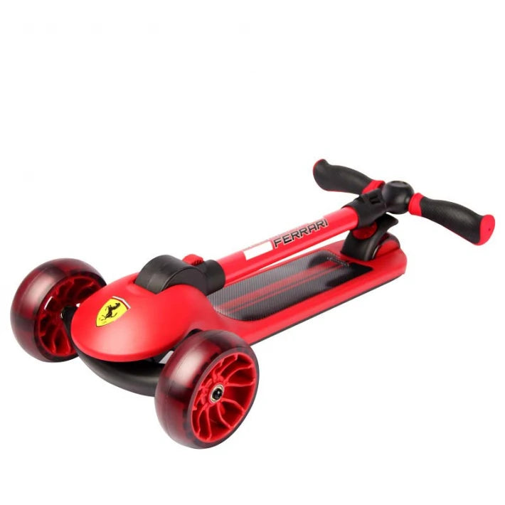 FERRARI FOLDABLE TWIST SCOOTER FOR KIDS AGED 3 to 12 FXK28 - red - MoonyBoon