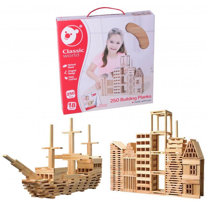 Wooden Block builder - 250 parts - MoonyBoon