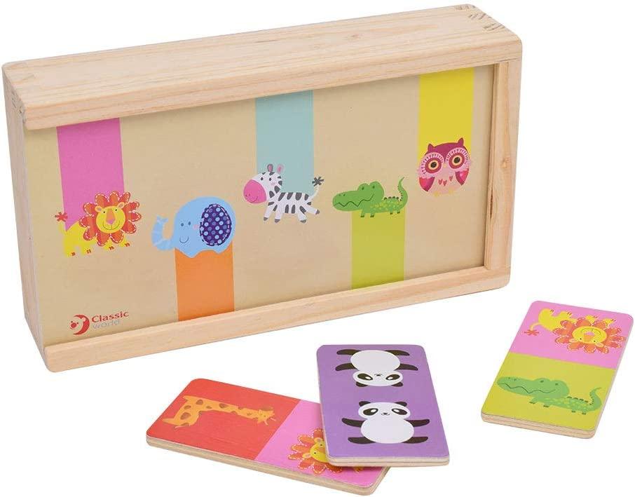 Wooden domino with animals - MoonyBoon
