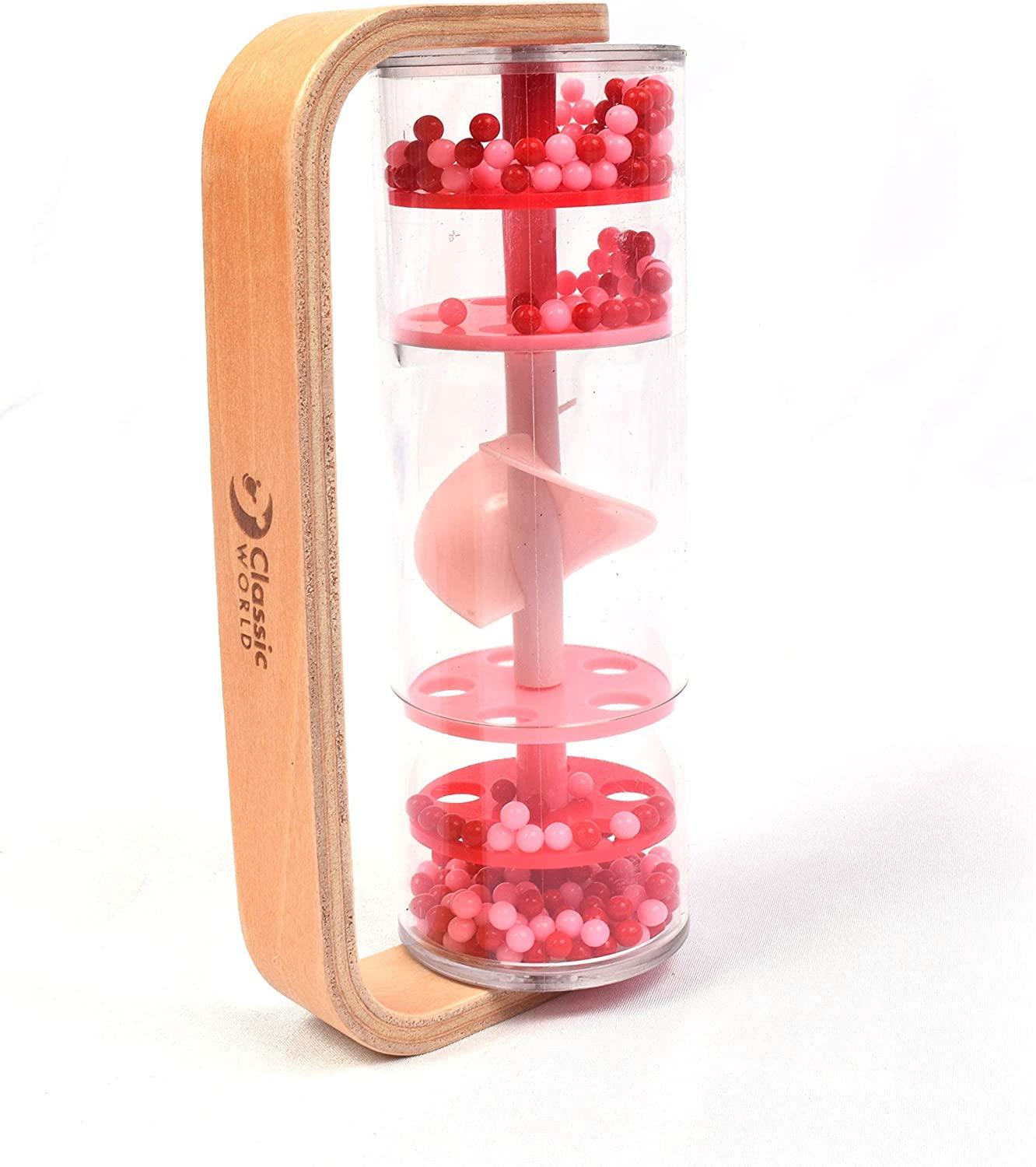 Wooden toy - rain of red balls - MoonyBoon