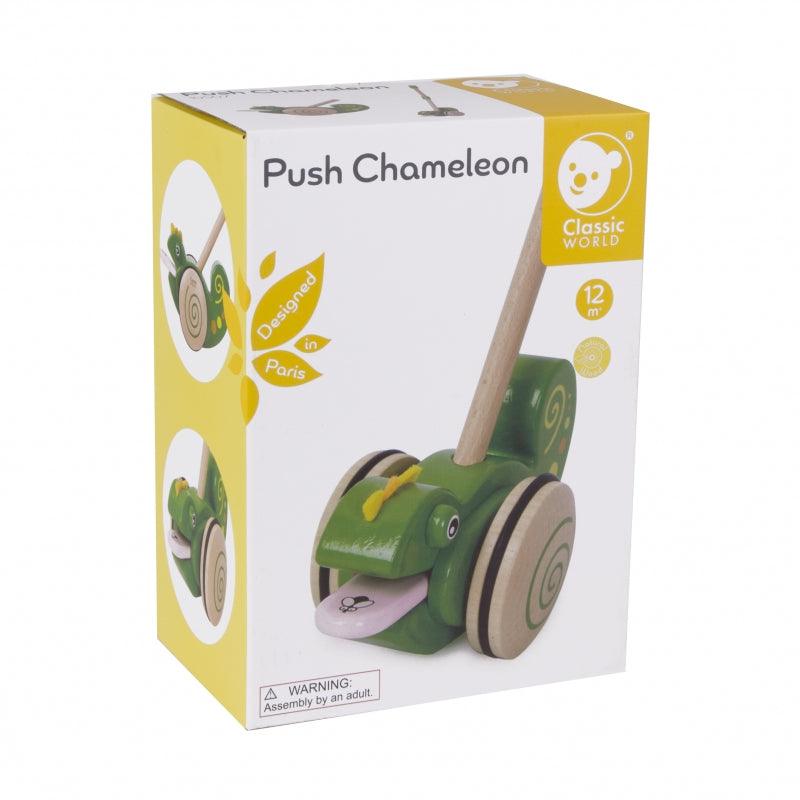 Wooden toy to push - chameleon - MoonyBoon