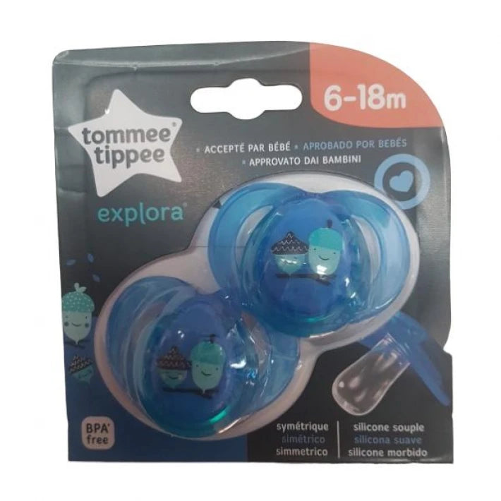 Tomme Tippee Explora soother, 2 pcs. blue - MoonyBoon
